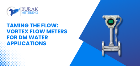 Vortex flow meter for DM water application