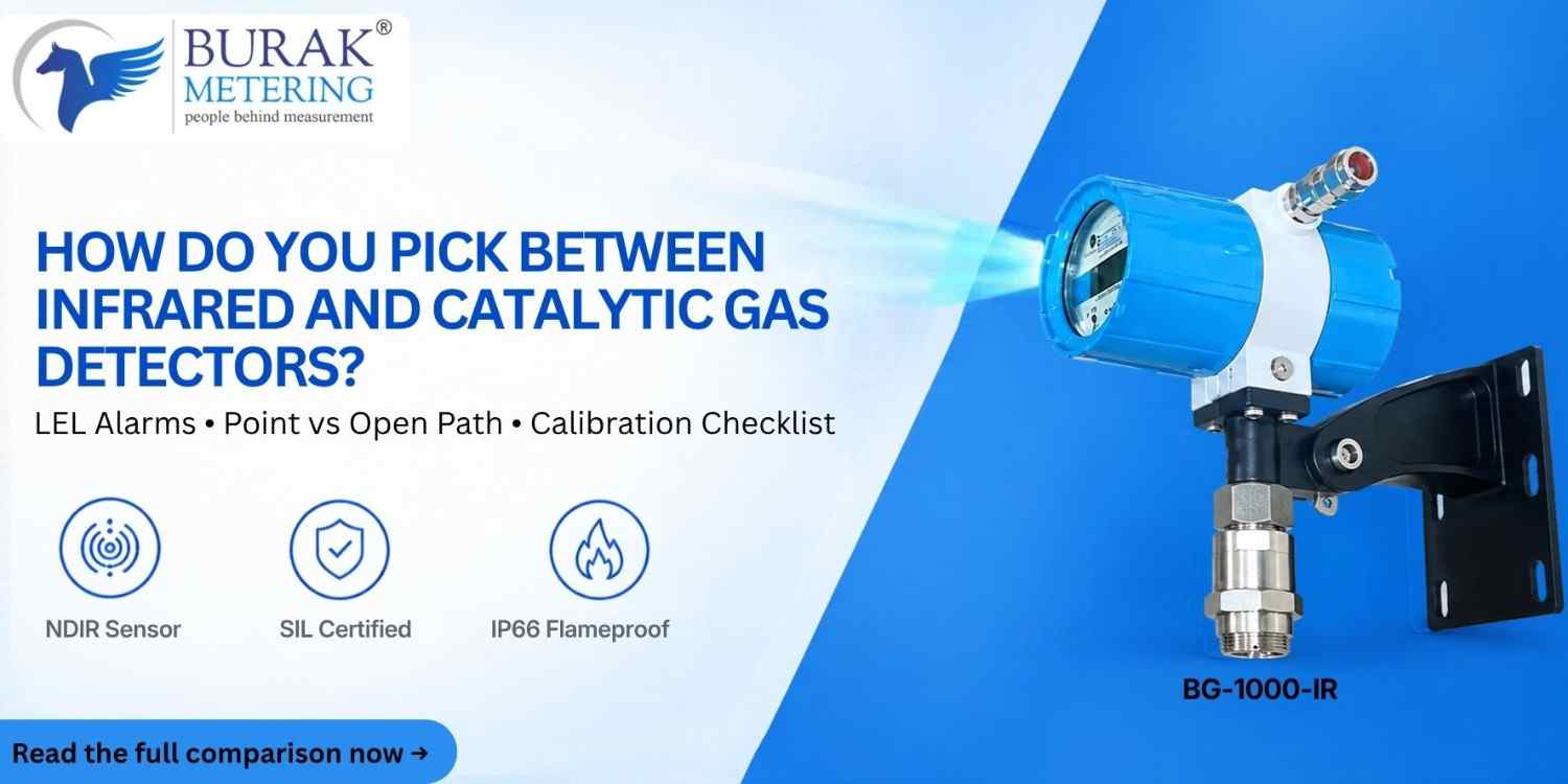 Infrared vs catalytic vs electrochemical gas detectors, Burak BG-1000-IR
