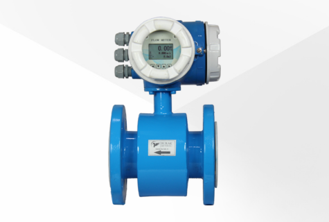 Front view of integral mount electromagnetic flow meter