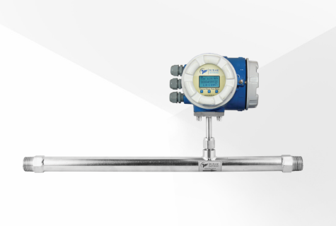 front of inline thermal mass flow meter BT-3020-V