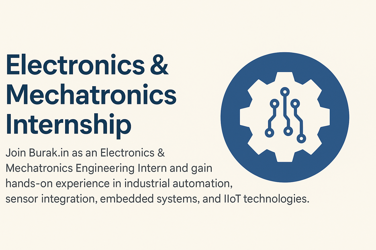 Electronics & Mechatronics Internship